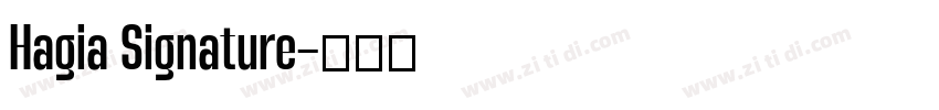Hagia Signature字体转换